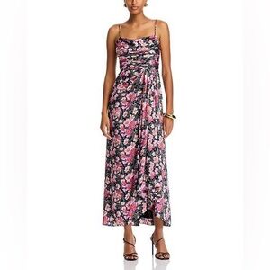 NWT Cinq a Sept Kasia Dress in Black/Mauve Orchid